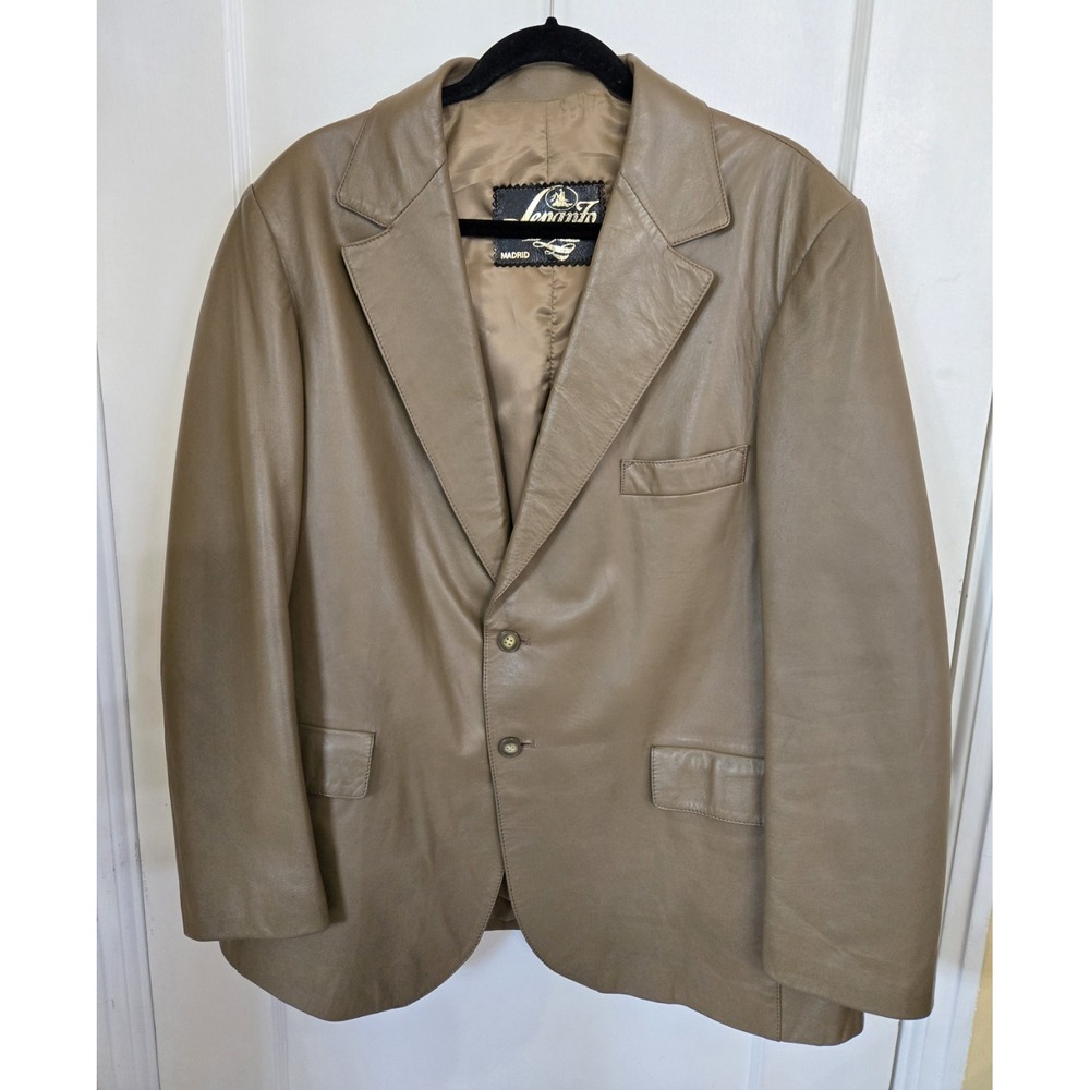 Lepanto Genuine Leather  Jacket Men's ‎ Size 42 Regular Heavy
